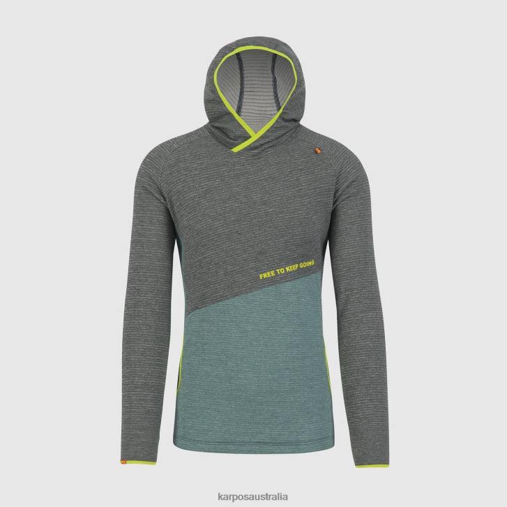 Fleece| Karpos Men CAMOSCIO HOODIE FOREST/NORTH ATLANTIC 0Z8L232