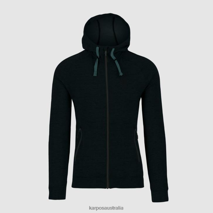 Fleece| Karpos Men EASYFRIZZ FULL-ZIP HOODIE BLACK MELANGE 0Z8L182