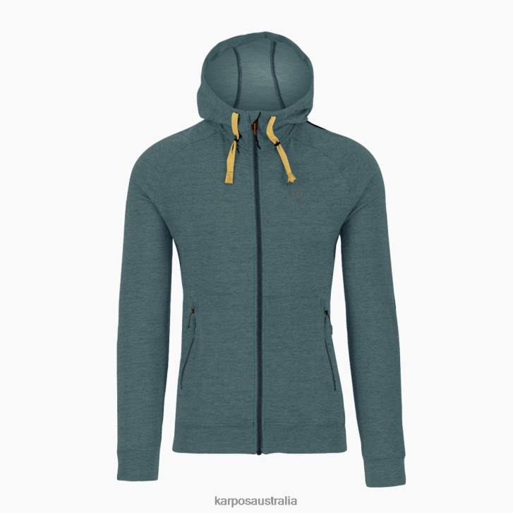 Fleece| Karpos Men EASYFRIZZ FULL-ZIP HOODIE NORTH ATLANTIC MELANGE 0Z8L181