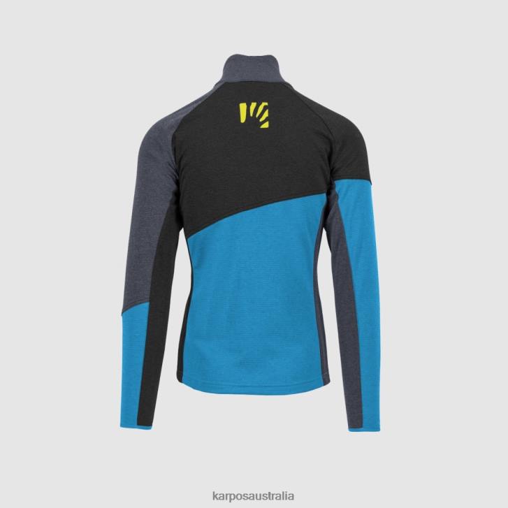 Fleece| Karpos Men FEDERA FULL-ZIP FLEECE BLUE JEWEL/BLACK/INDIA INK 0Z8L239