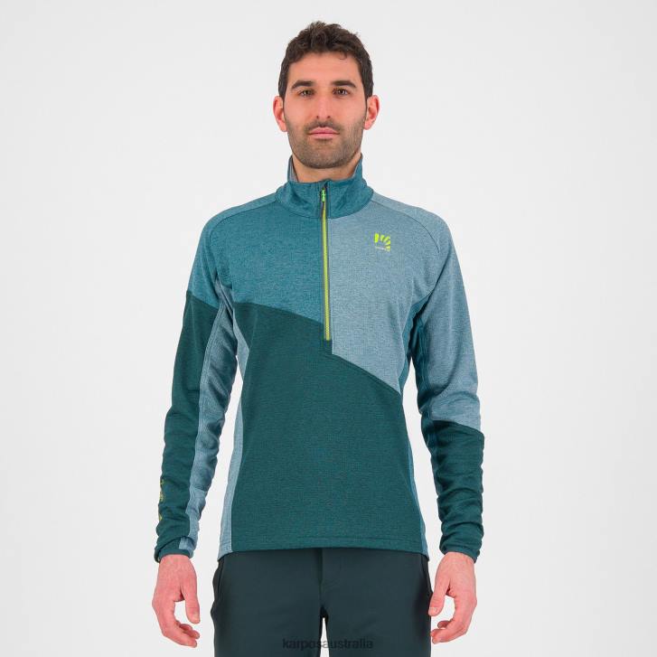 Fleece| Karpos Men FEDERA HALF-ZIP FLEECE FOREST/BALSAM/NORTH ATLANTIC 0Z8L263