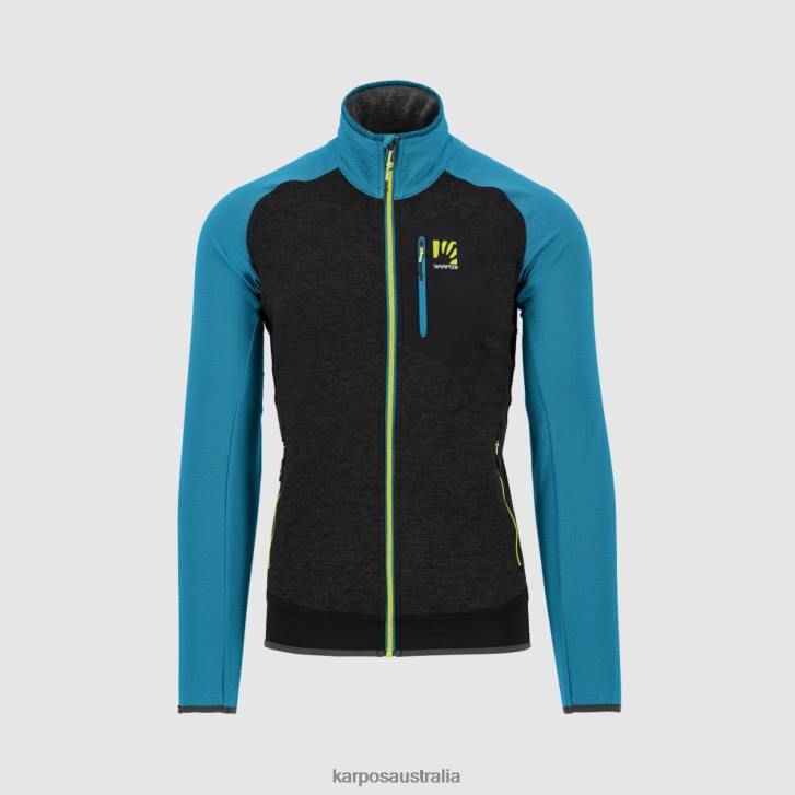 Fleece| Karpos Men ODLE FLEECE BLACK/BLUE JEWEL 0Z8L214