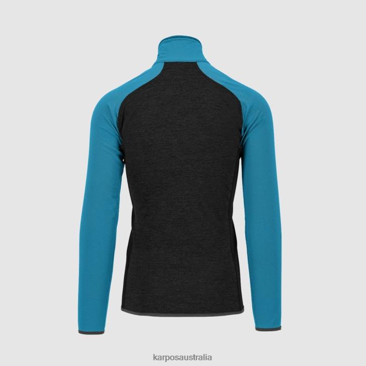 Fleece| Karpos Men ODLE FLEECE BLACK/BLUE JEWEL 0Z8L214