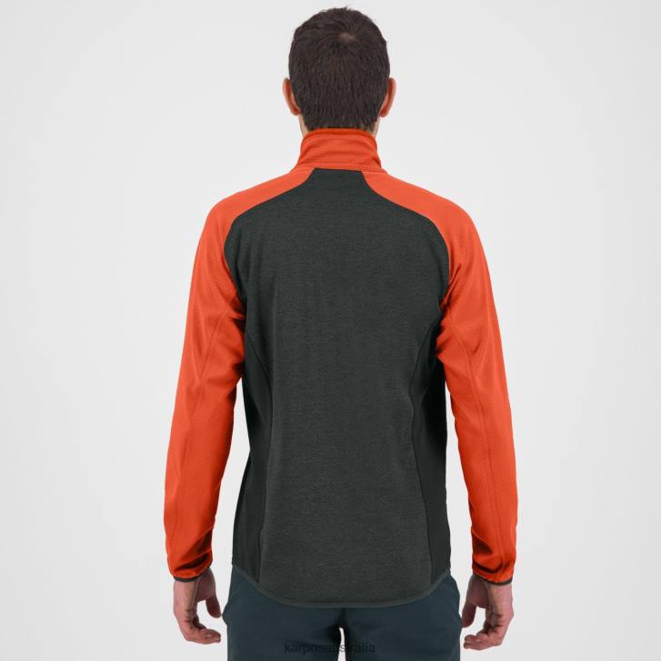 Fleece| Karpos Men ODLE FLEECE BLACK SAND/SPICY ORANGE 0Z8L218