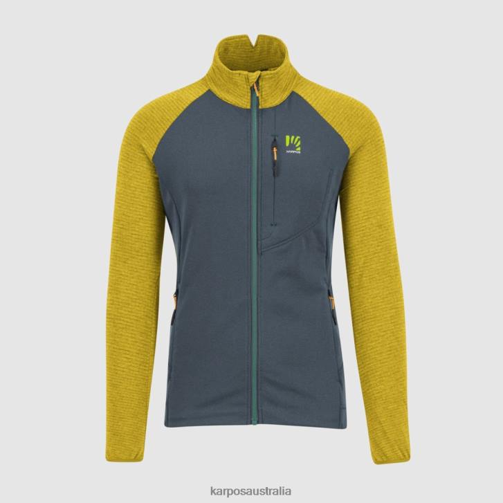 Fleece| Karpos Men PIZZOCCO EVO FULL-ZIP FLEECE DARK SLATE/LEMON CURRY 0Z8L210