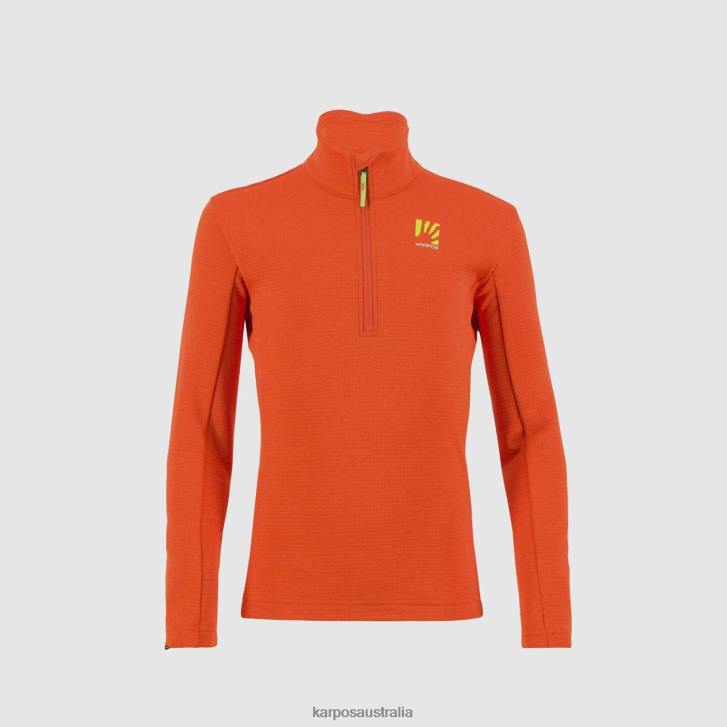 Fleece| Karpos Men PIZZOCCO KID HALF-ZIP FLEECE SPICY ORANGE 0Z8L270