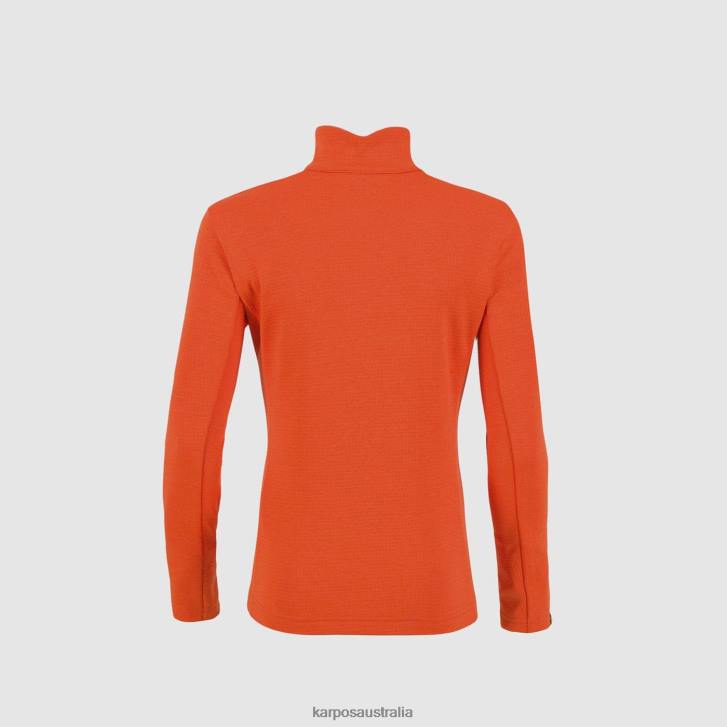 Fleece| Karpos Men PIZZOCCO KID HALF-ZIP FLEECE SPICY ORANGE 0Z8L270