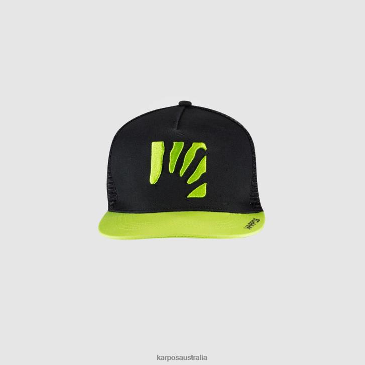 Headwear| Karpos Men CATTA CAP BLACK/GREEN 0Z8L731