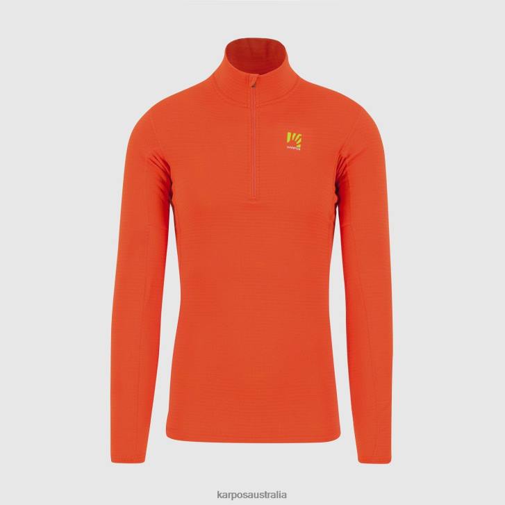 Hoody| Karpos Men CRODA LIGHT HALF ZIP SPICY ORANGE 0Z8L280