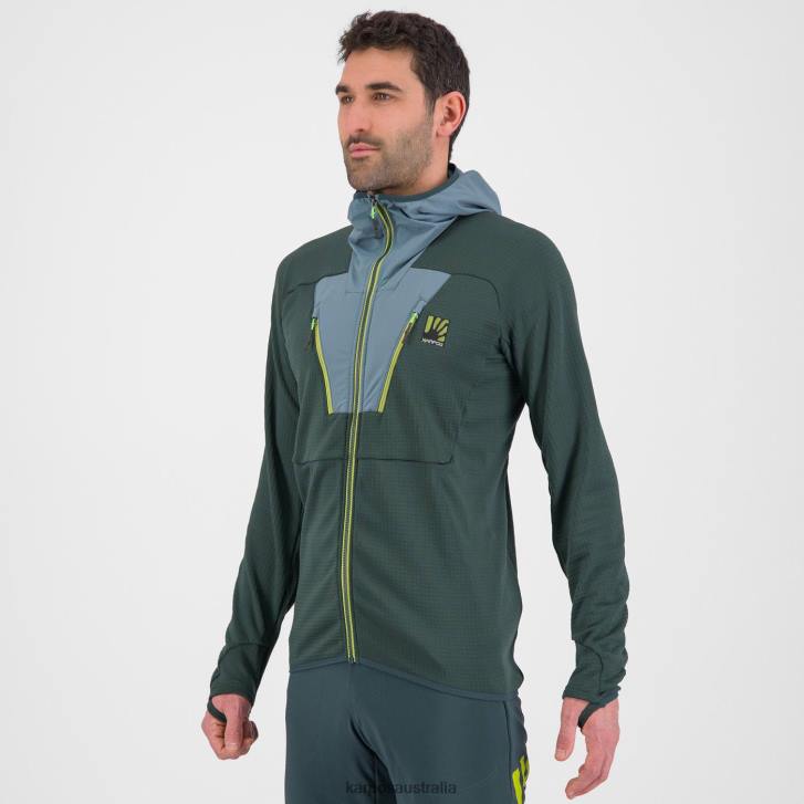 Hoody| Karpos Men HIGHEST HOODIE FLEECE FOREST/NORTH ATLANTIC 0Z8L167