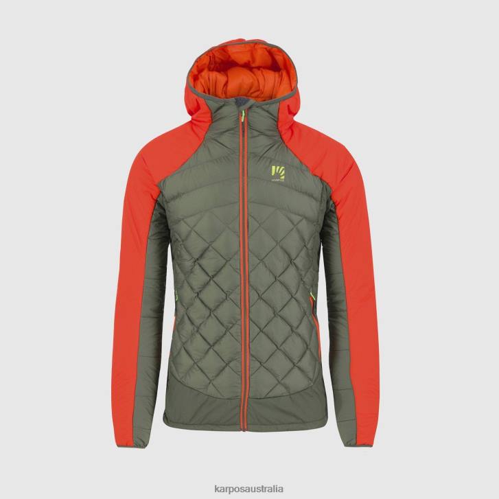 Jacket| Karpos Men LASTEI ACTIVE PLUS JACKET THYME/SPICY ORANGE 0Z8L73