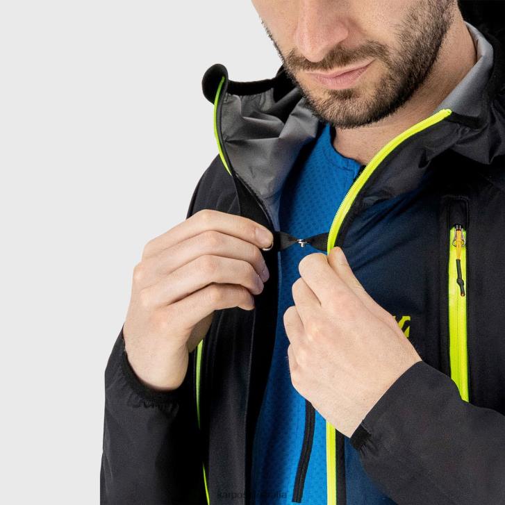 Jacket| Karpos Men LAVAREDO RAIN JACKET BLACK/GREEN FLUO 0Z8L65