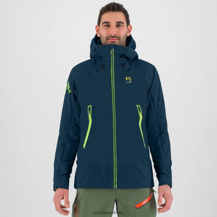 Jacket| Karpos Men STORM EVO JACKET MIDNIGHT/GREEN FLASH 0Z8L29