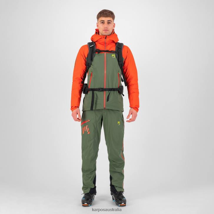 Jacket| Karpos Men VALSESIA SHELL JACKET THYME/SPICY ORANGE 0Z8L9