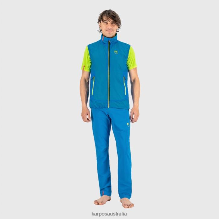 Vest| Karpos Men K-PERFORMANCE HYBRID VEST INDIGO B/JASMINE GREEN 0Z8L129