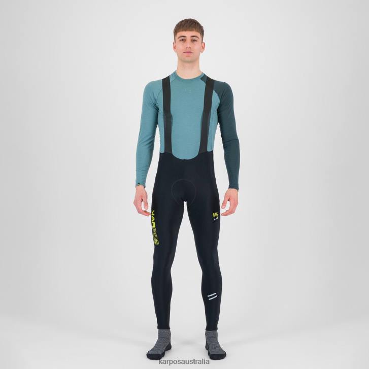 Pant| Karpos Men VERVE WINTER BIBTIGHT BLACK/KIWI COLADA 0Z8L567