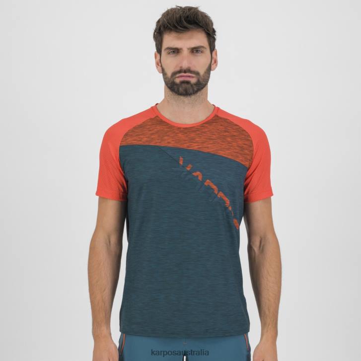 T-Shirt| Karpos Men CRODA ROSSA JERSEY DARK SEA/PAPRIKA/BALSAM 0Z8L359