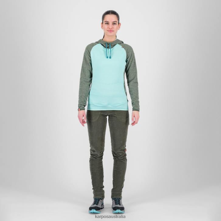 Fleece| Karpos Women CAMOSCIO W HOODIE AQUA SKY/THYME 0Z8L1172