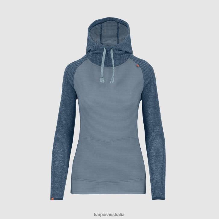 Fleece| Karpos Women CAMOSCIO W HOODIE MOUNTAIN SPRING/BERING SEA 0Z8L1175