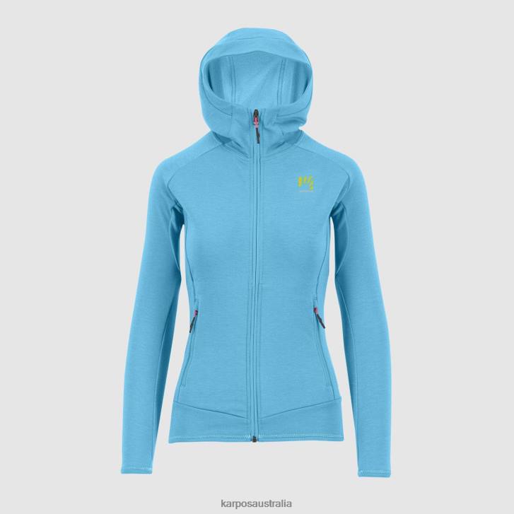 Fleece| Karpos Women MEZZODI HOODIE W FLEECE BLUE ATOLL 0Z8L1149