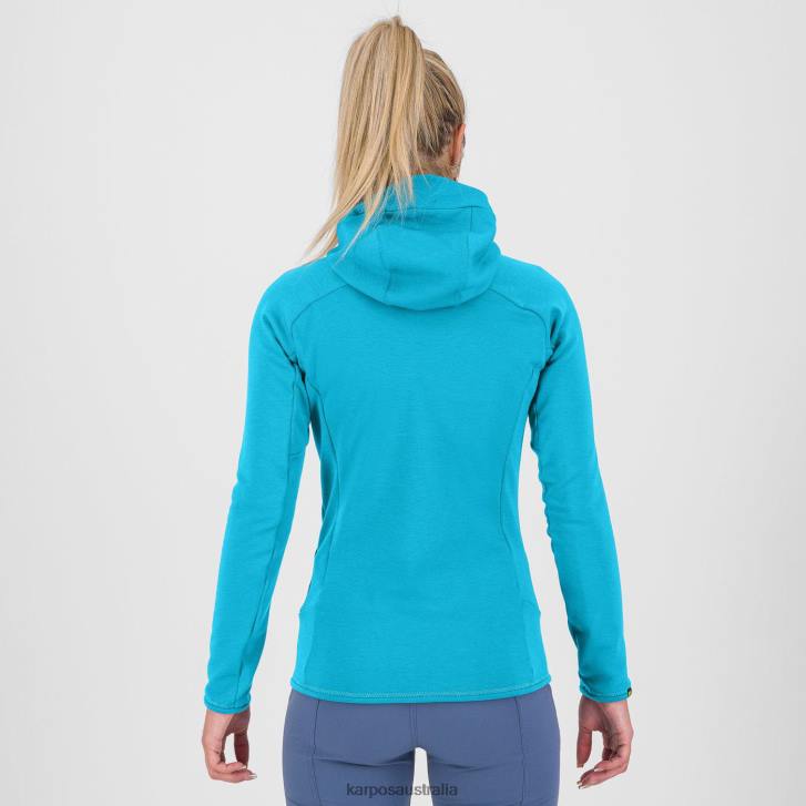 Fleece| Karpos Women MEZZODI HOODIE W FLEECE BLUE ATOLL 0Z8L1149