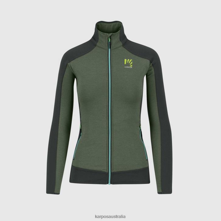 Fleece| Karpos Women ODLE W FLEECE THYME/BLACK SAND 0Z8L1159