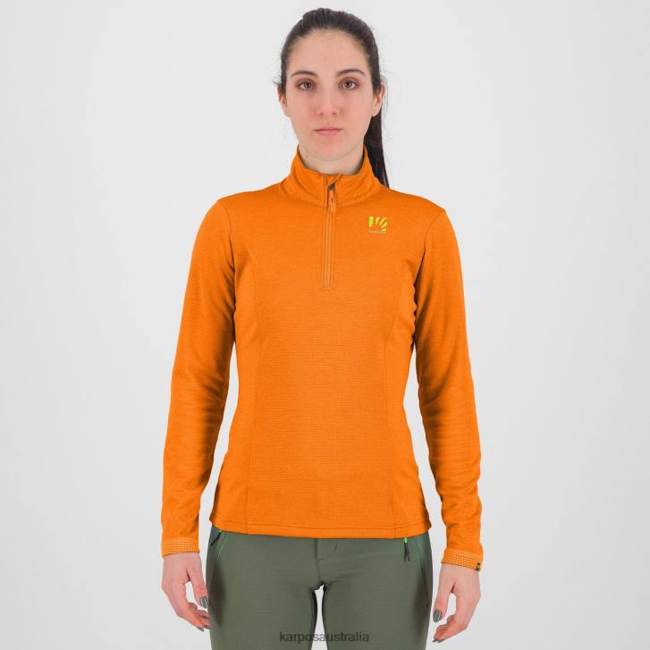 Fleece| Karpos Women PIZZOCCO W HALF ZIP VIBRANT ORANGE 0Z8L1205