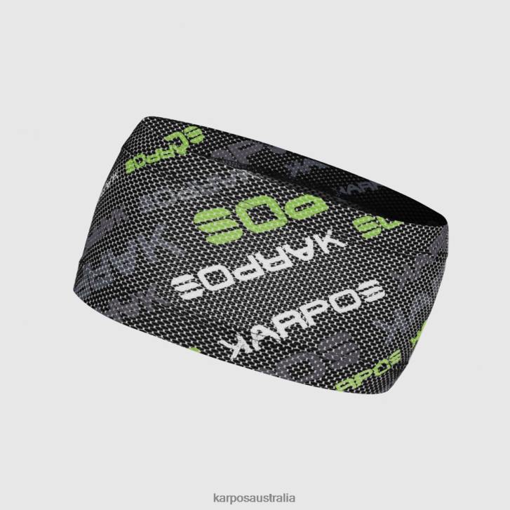 Headwear| Karpos Women MOVED HEADBAND BLACK/JASMINE GREEN 0Z8L801