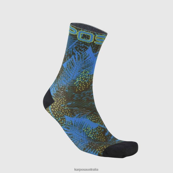 Sock| Karpos Women GREEN FIRE SOCKS BLACK/INDIGO/HIGHT VISIBILITY 0Z8L924