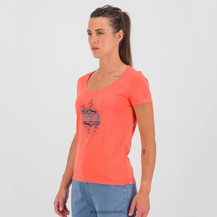 T-Shirt| Karpos Women CROCUS W T-SHIRT HOT CORAL 0Z8L1333