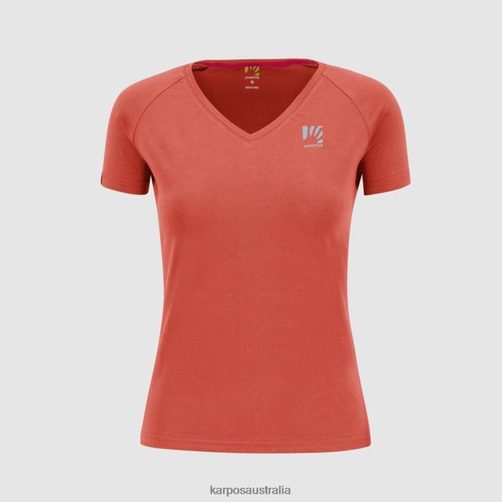T-Shirt| Karpos Women GENZIANELLA W T-SHIRT HOT CORAL 0Z8L1366